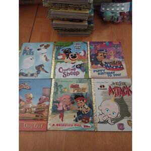 Disney Little Golden Books Jake Never Land Pirates Incredibles Puppy Dog Pals